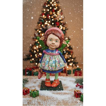 El Boyaması Polyester Kanatlı Elf Cüce