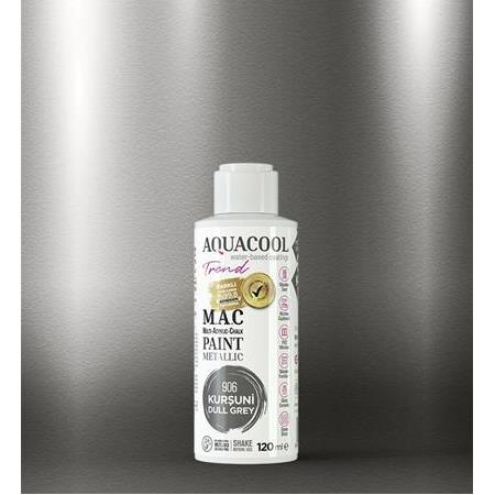 Aquacool Trend Metalik Boya 120 ml - 906 Kurşuni