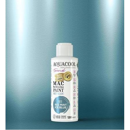 Aquacool Trend Metalik Boya 120 ml - 911 Buz Mavi