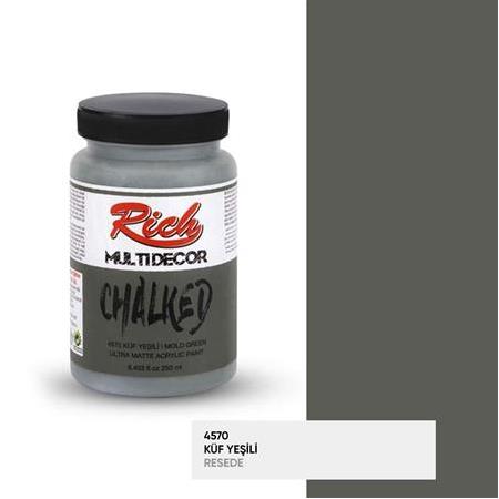 Rich Multi Decor Chalked Akrilik Boya 250 cc - 4570 Küf Yeşili