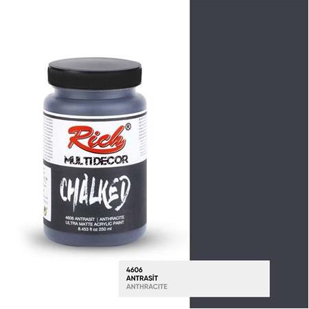 Rich Multi Decor Chalked Akrilik Boya 250 cc - 4606 Antrasit