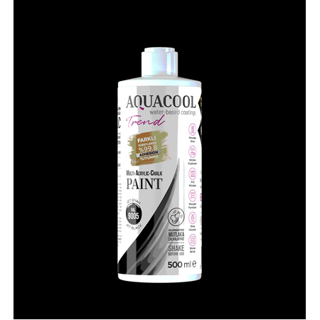 Aquacool Trend MAC Boya 500 ml - RAL 9005 Jet Siyah