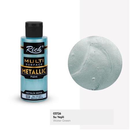 Rich Multi Surface Metalik Boya 120 cc - 6534 Su Yeşili (03726)