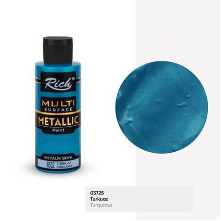 Rich Multi Surface Metalik Boya 120 cc - 6532 Turkuaz (03725)