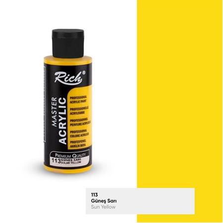 Rich Master Akrilik Boya 120 cc - 113 Güneş Sarı