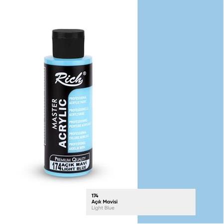 Rich Master Akrilik Boya 120 cc - 174 Açık Mavi