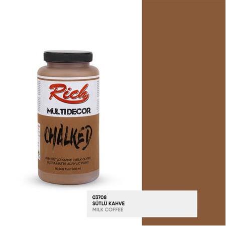 Rich Multi Decor Chalked Akrilik Boya 500 cc - 4584 Sütlü Kahve (03708)