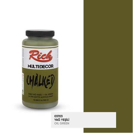 Rich Multi Decor Chalked Akrilik Boya 500 cc - 4568 Yağ Yeşili (03703)