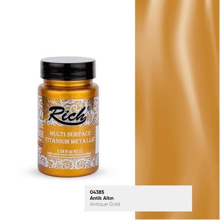 Rich Multi Surface Titanium Metalik Boya 90 cc - 04385 Antik Altın