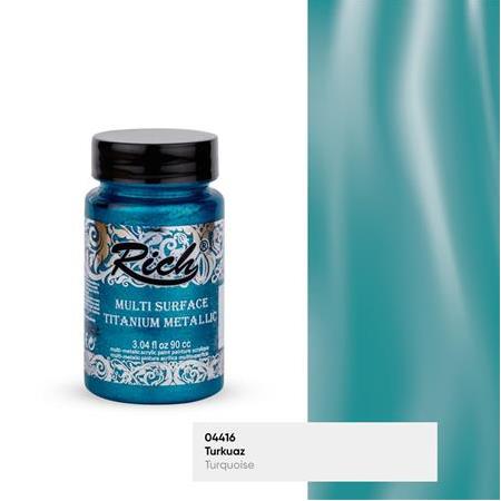 Rich Multi Surface Titanium Metalik Boya 90 cc - 04416 Turkuaz